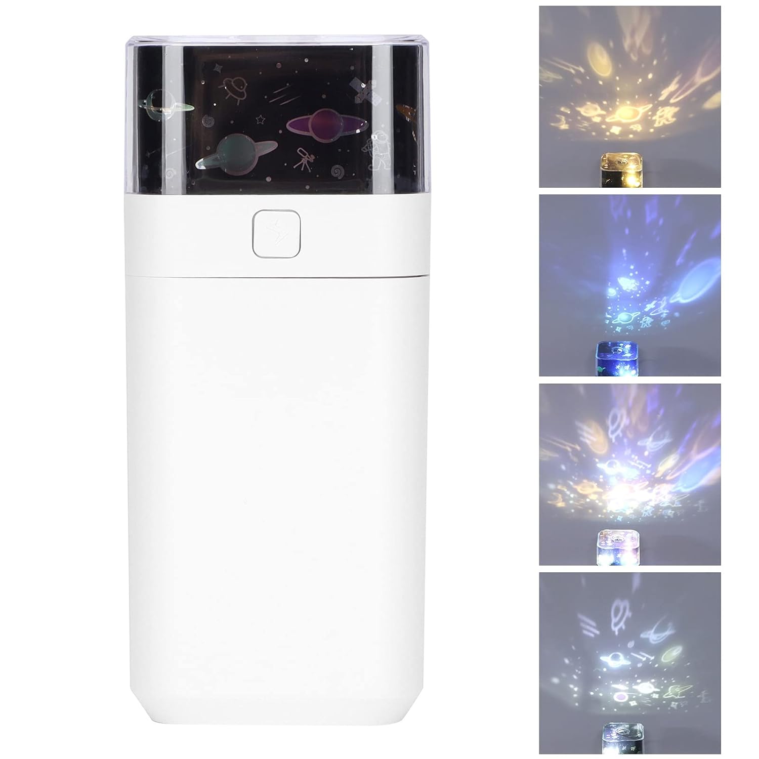 LED projector with star patterns and humidifier feature LED projector with star patterns and humidifier feature
